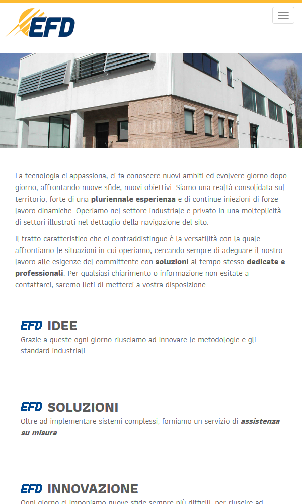 Progettazione versione mobile EFD San Lorenzo in Campo